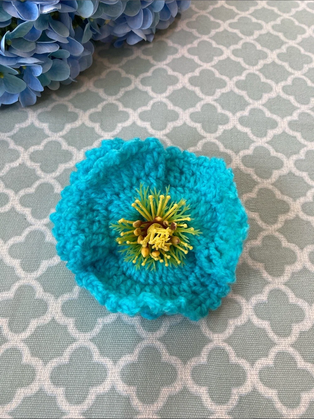 Crochet Flower Blue
